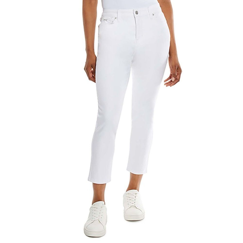 Nine West White Gramercy Cropped Jeans Size 14